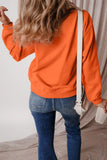 Letter Round Neck Long Sleeve Sweatshirt - PD SECRET REALM