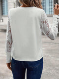 Round Neck Lace Long Sleeve Top - PD SECRET REALM