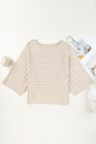 Round Neck Exposed Seams Pullover Top - PD SECRET REALM