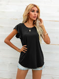 Round Neck Butterfly Sleeve Top - PD SECRET REALM