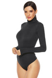 Ribbed Turtleneck Long Sleeve Bodysuit - PD SECRET REALM