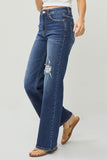 RISEN Full Size High Rise Distressed Wide Leg Jeans - PD SECRET REALM