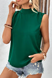 Perfee Tied Mock Neck Blouse - PD SECRET REALM