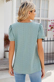 Eyelet Puff Sleeve T-Shirt - PD SECRET REALM