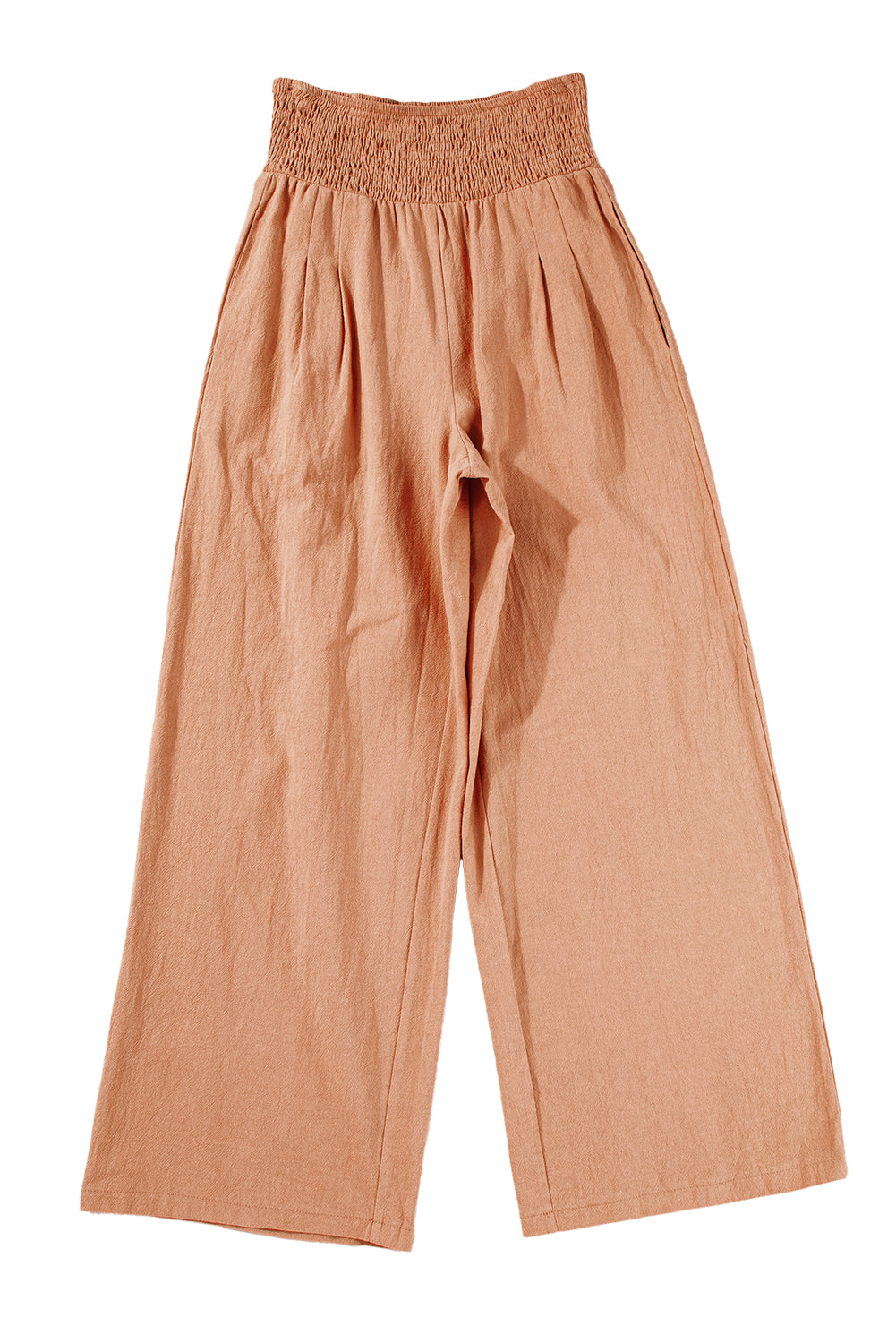 Clay Smocked Waist Loose Straight Leg Pants