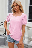 Eyelet Short Sleeve Top - PD SECRET REALM