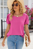 Eyelet Puff Sleeve T-Shirt - PD SECRET REALM