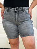 Judy Blue Full Size High Waist Washed Denim Shorts - PD SECRET REALM