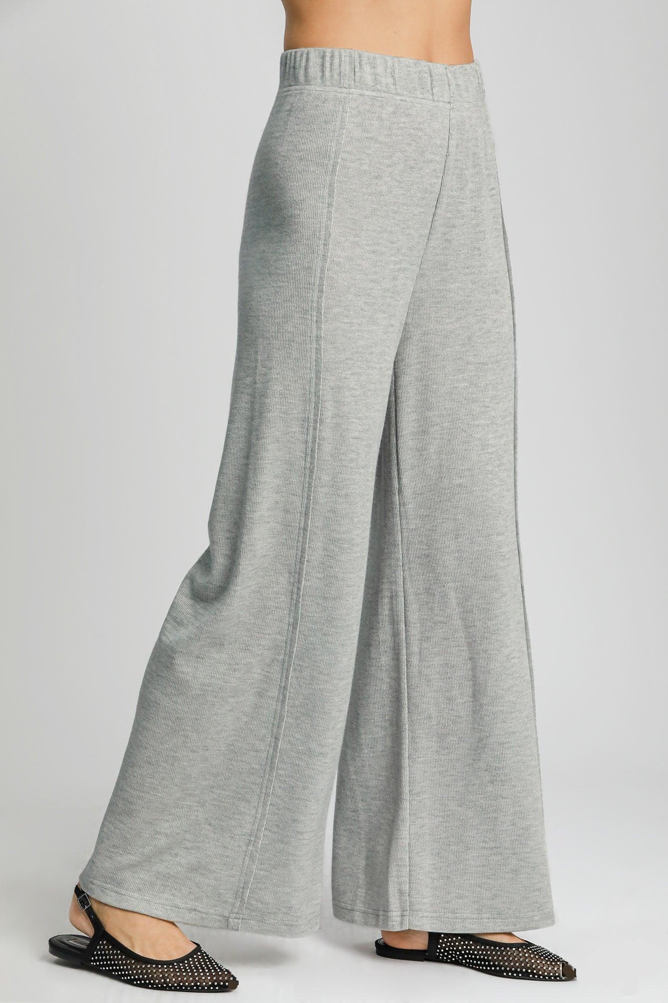 Elastic Waist Wide Leg Knit Pants