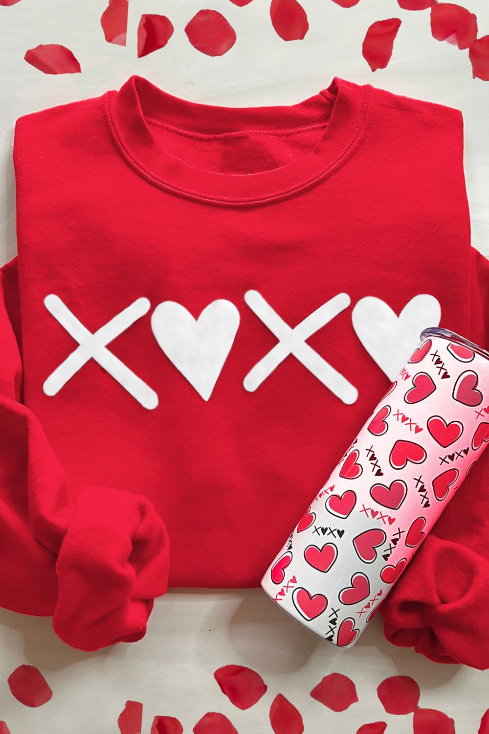 Valentine’s Day Round Neck Drop Shoulder Sweatshirt