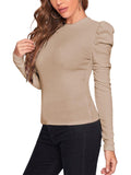 Round Neck Leg-Of-Mutton Sleeve Top - PD SECRET REALM