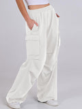 Elastic Waist Wide Leg Pants with Pockets - PD SECRET REALM