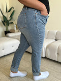 Judy Blue Full Size High Waist Cuff Hem Jeans - PD SECRET REALM