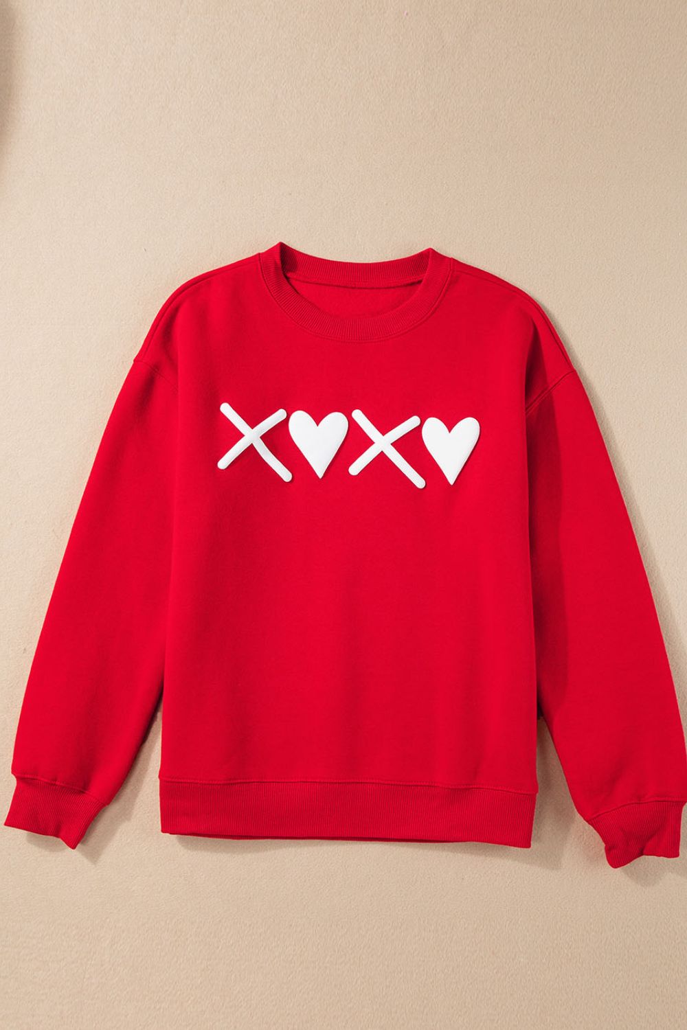 Valentine’s Day Round Neck Drop Shoulder Sweatshirt