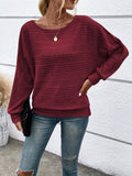 Full Size Round Neck Long Sleeve Top - PD SECRET REALM