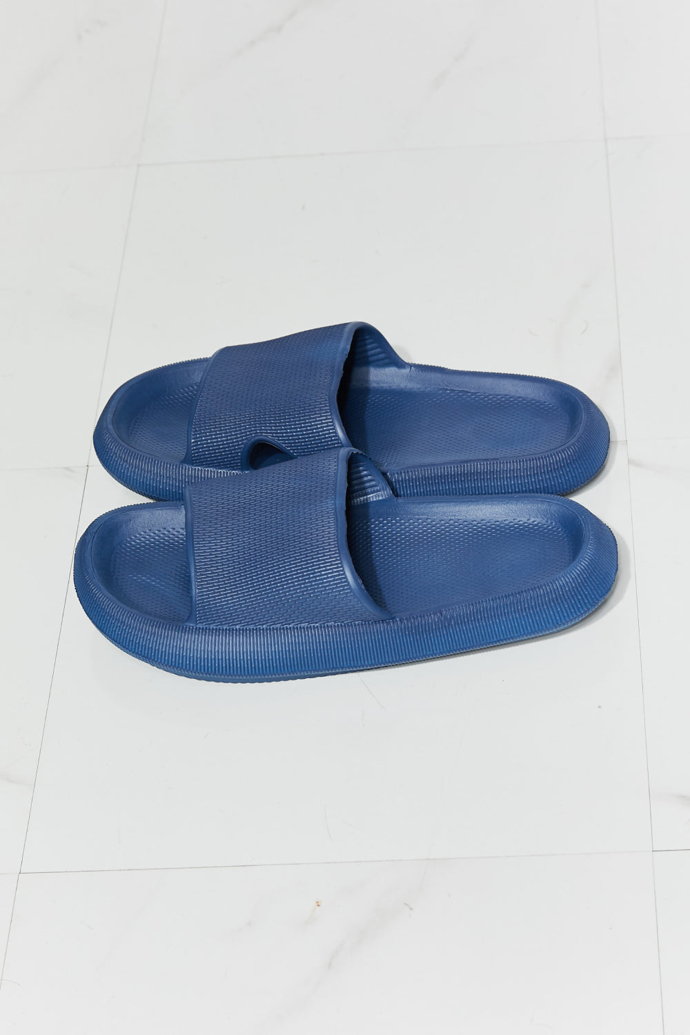 MMShoes Arms Around Me Open Toe Slide in Navy - PD SECRET REALM