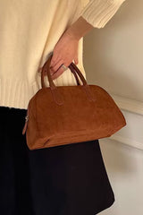 Coffee Vintage Suede Tote Bag