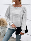 Full Size Round Neck Long Sleeve Top - PD SECRET REALM