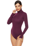 Ribbed Turtleneck Long Sleeve Bodysuit - PD SECRET REALM