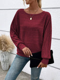 Full Size Round Neck Long Sleeve Top - PD SECRET REALM