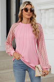 Round Neck Lace Long Sleeve Top - PD SECRET REALM