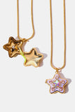 Rhinestone Decor Star Box Pendant Necklace - PD SECRET REALM