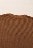 Pearl Detail Round Neck Long Sleeve Sweater - PD SECRET REALM