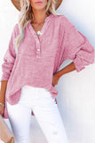 Buttoned Long Sleeve Blouse - PD SECRET REALM