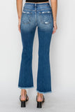 RISEN Full Size Frayed Step Hem Ankle Straight Jeans - PD SECRET REALM