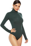 Ribbed Turtleneck Long Sleeve Bodysuit - PD SECRET REALM